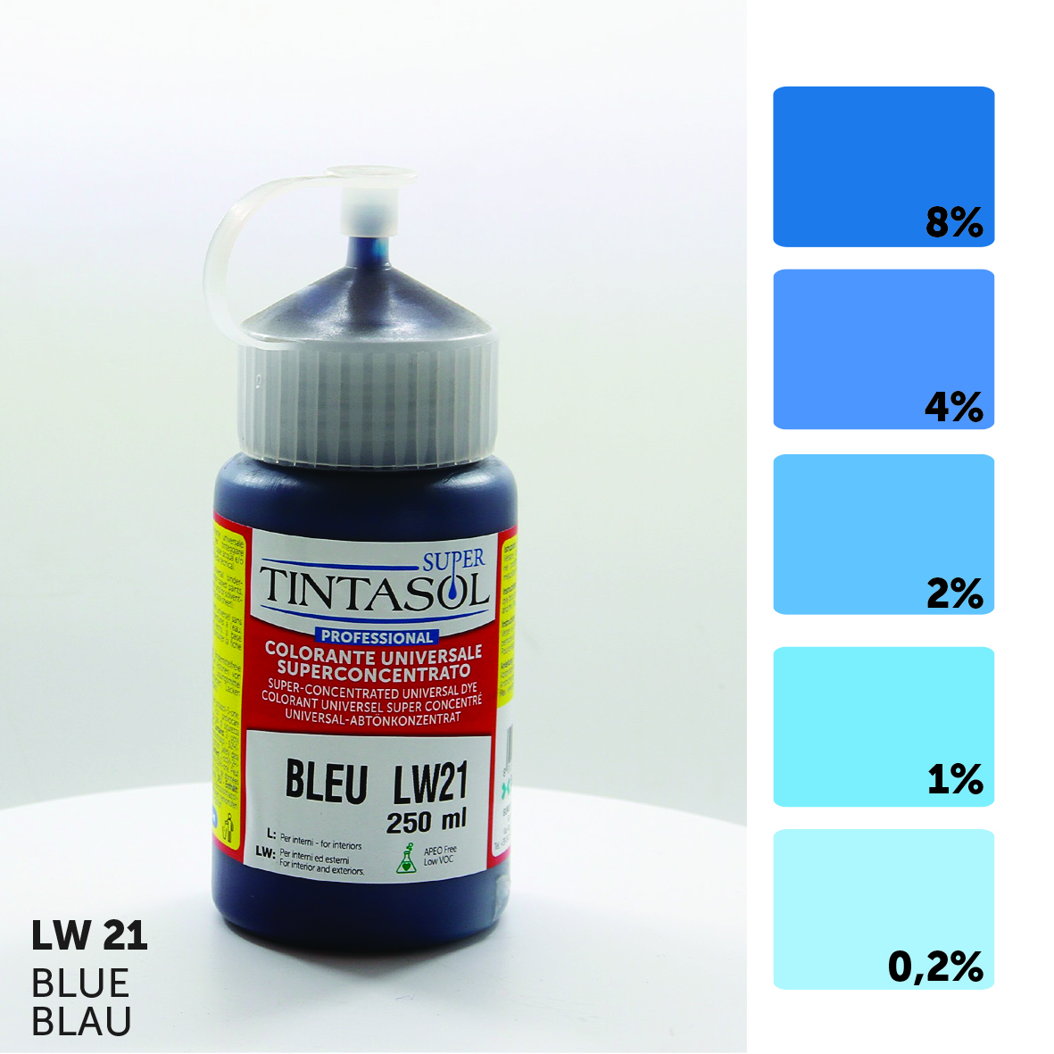 Kleurconcentraat blauw LW21 - Tintasol