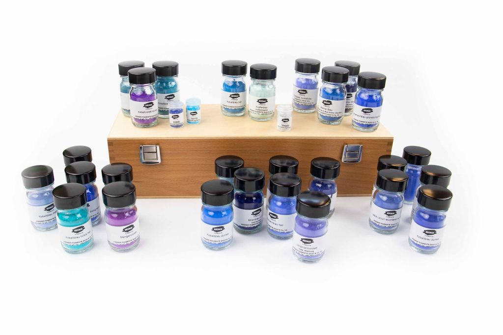 Assortiment Blauw pigment 30 stuks