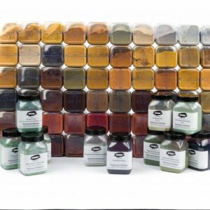 Aardpigmenten groot, assortiment van 71 pigmenten á 100 gram