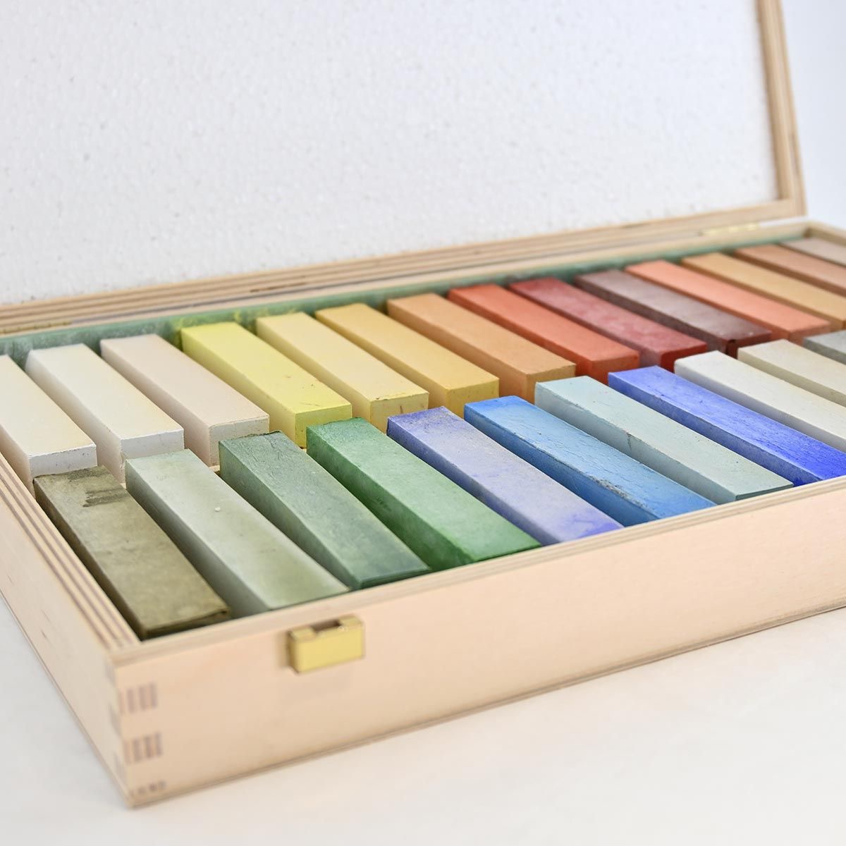 Silicaatkrijt in luxe houten doos met 3l fixatief