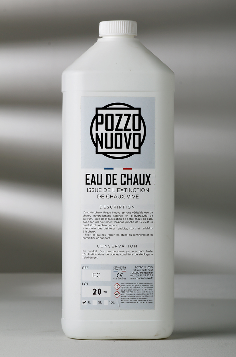 EAU DE CHAUX van Pozzo Nuovo is een zuiver en helder kalkwater